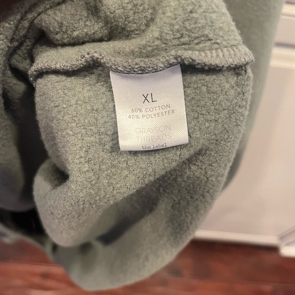 Peanuts Green Sweatshirt with Peace Love and Happiness Floral Snoopy Design - Picture 3 of 3